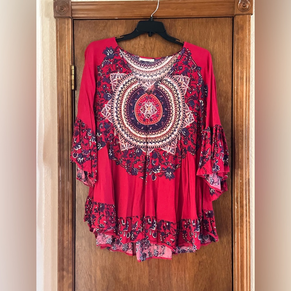 Women’s Blouse Bohemian Red Avenue